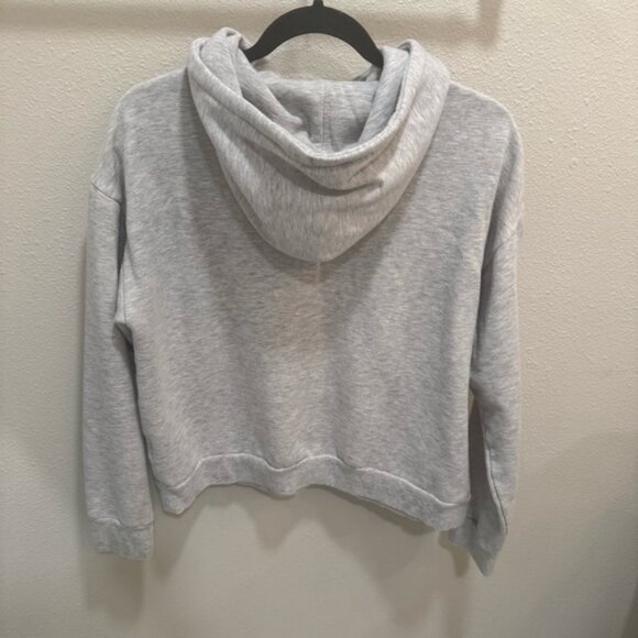 Quince Women Supersoft Fleece Pullover Hoodie Gray Outerwear M Athleisure - Picture 3 of 10